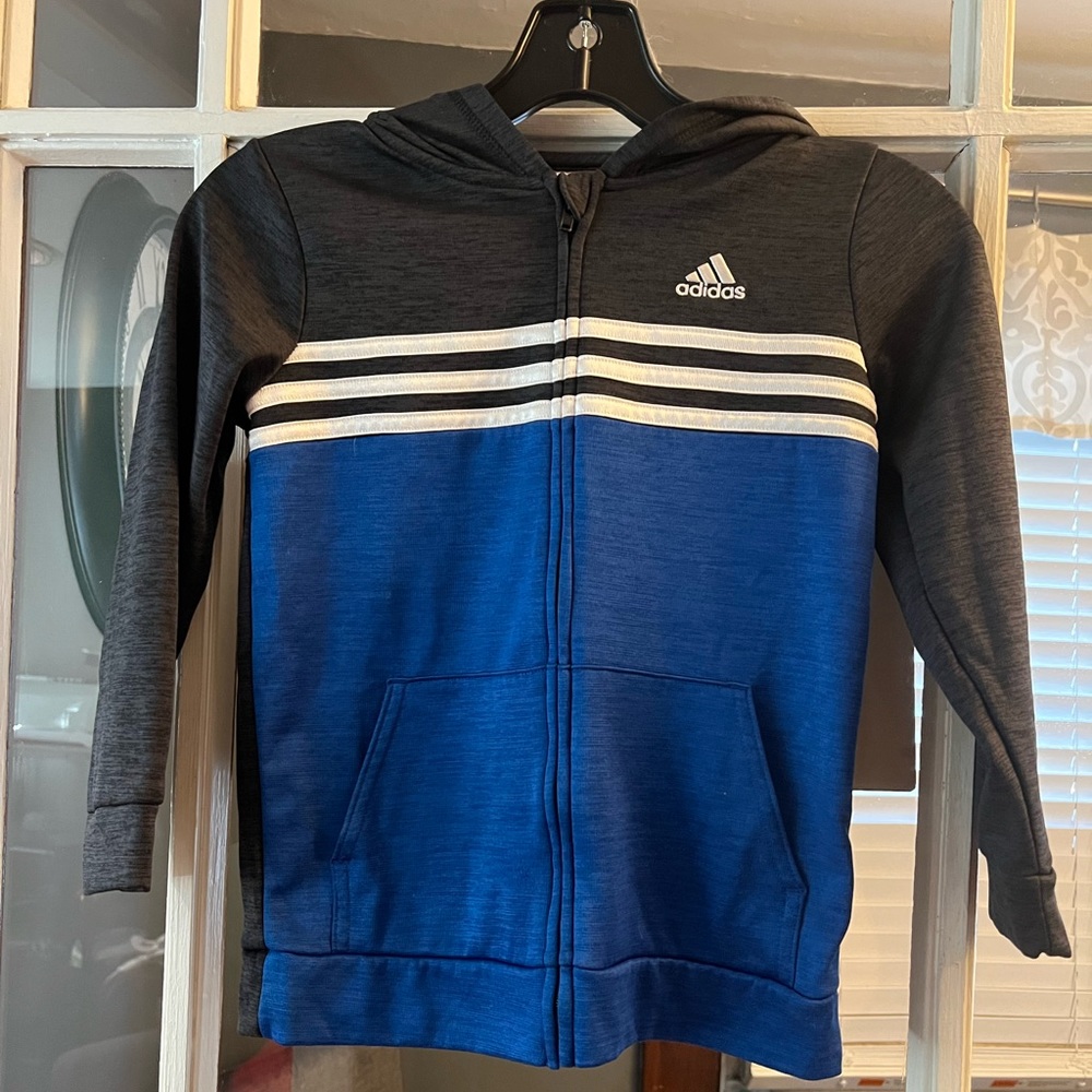 Adidas size 7 Boys zip up sweatshirt